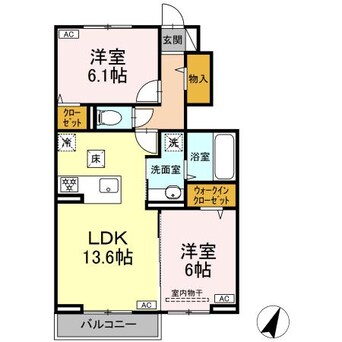 間取図 HONEY　BEAR　B