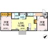 HOPE LODGE K 2LDKの間取り