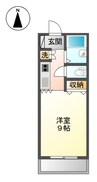 Ｓｔｕｄｉｏ　Ｅｎｃｈａｔｅ公園前 1Kの間取り