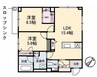 フィル（シャーメゾン・ホテルライク仕様） 2LDKの間取り