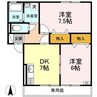 ウエストパレス 2DKの間取り