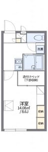 レオパレスルリームⅢ 1Kの間取り
