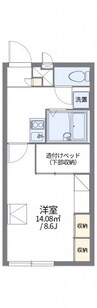 レオパレスルリームⅢ 1Kの間取り