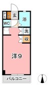 サンライズブルー 1Rの間取り