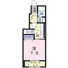 サンフラワーＫ 1Kの間取り
