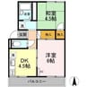 プレジール板谷 2DKの間取り