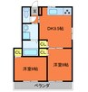 メゾンラフィネ 2DKの間取り