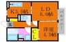 ROSE GARDEN 2Kの間取り