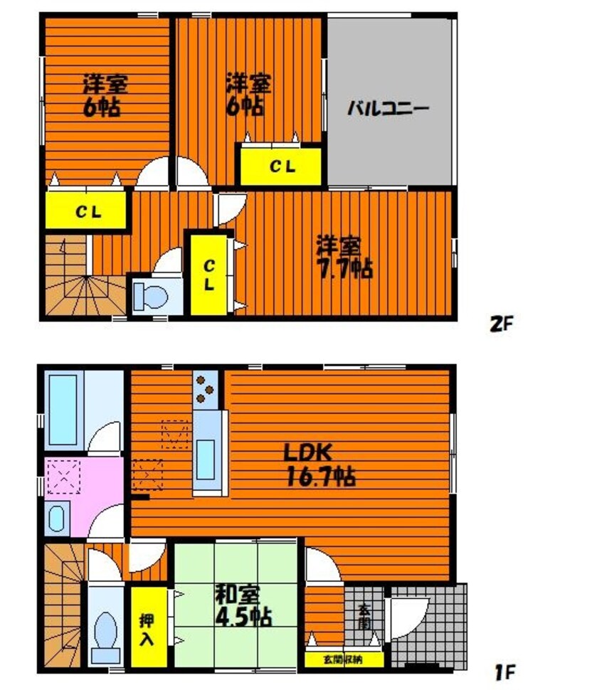 間取図 CL井尻野戸建