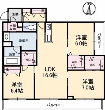 間取図 エスポアヒルズ