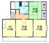 マンションみやび 3DKの間取り