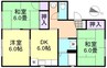 NEW QUEST B棟 3DKの間取り