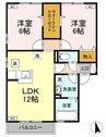 リビングタウン神田　Ｃ 2LDKの間取り