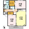 ロイヤルガーデンミルフィーＢ 2LDKの間取り