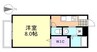 アモリーノ　C棟 1Kの間取り