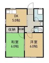コーポ85中棟 2DKの間取り