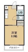 サンジェルマンI 1Kの間取り