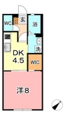 プリムヴェール福島　B 1DKの間取り