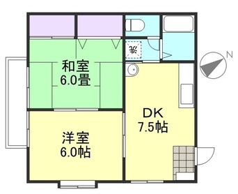 間取図 コーポマム　B棟