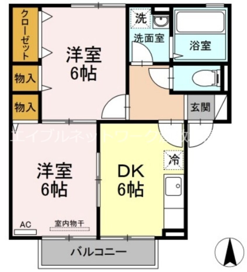 間取図 セジュールシフォンB棟