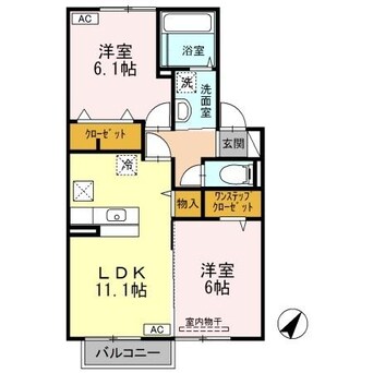 間取図 ディライト　ステージ　A棟