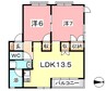 オーベルジュ倉敷 2LDKの間取り