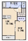 エクセレンス西花尻 1LDKの間取り