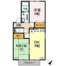 セジュール中村　B棟 2DKの間取り
