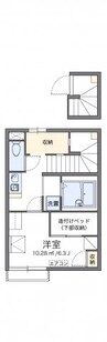 レオパレスＦＵＺＩＭＯＮ　Ｂ 1Kの間取り