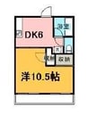 上東コーポ　西 1DKの間取り