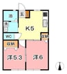 イエンビュ沖　Ａ 2Kの間取り