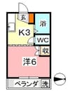 エクセレントハイム95 1Kの間取り