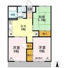 パレーシャル板谷　A棟 3DKの間取り
