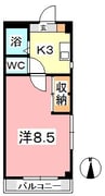 ステーションパレスⅡ 1Kの間取り