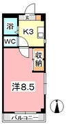 ステーションパレスⅡ 1Kの間取り