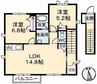 ライツ 2LDKの間取り