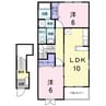 シャン・クル－セ 2LDKの間取り