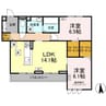 オルオルクラシキ 2LDKの間取り