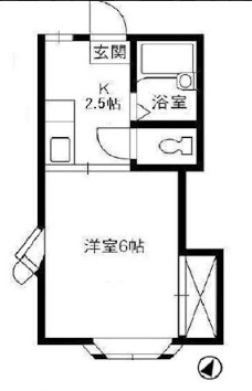 ロマーナ中庄 1Kの間取り