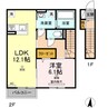 カルティエⅣ 1LDKの間取り