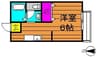 エポック鴨方 1Kの間取り