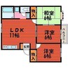 ファミーユ平野　A棟 3LDKの間取り