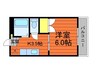 中祥ビル 1Kの間取り