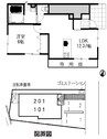 アジュール美和 1LDKの間取り