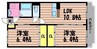 コンフォートⅠ 2LDKの間取り