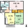 サンシャインパレス　A棟 2DKの間取り