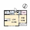 プランタン 1LDKの間取り