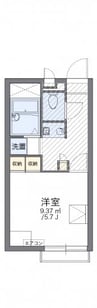 レオパレスピュア高松 1Kの間取り