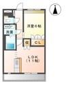 グランディール・フローラ 1LDKの間取り