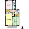 セレーノ・今保 B棟 2DKの間取り